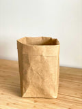 Washable Kraft Paper Storage Bags, Washable Grocery Bags, Brown(M/L Size)