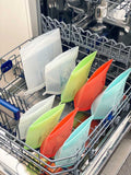 Reusable Silicone Food Bags, 500ml/1000ml/1500ml, White